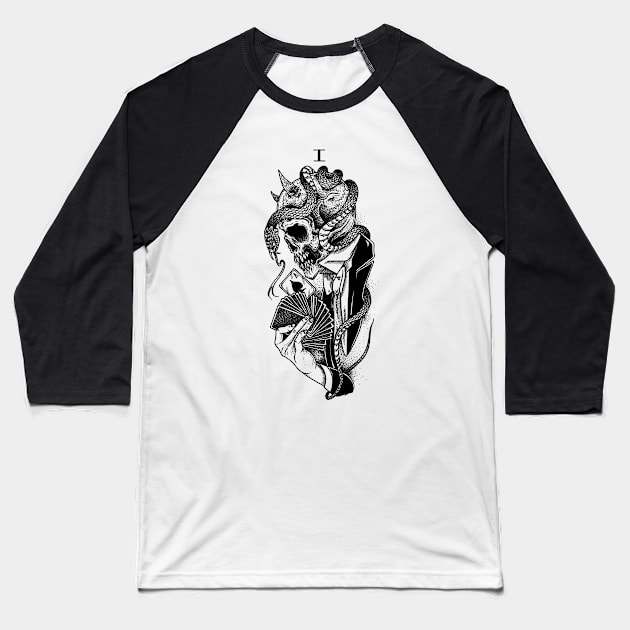 Magician Tarot Baseball T-Shirt by btcillustration